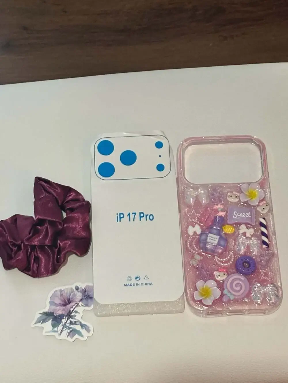 T&M_tinystore 3D Decoden Purple Candy Charm Phone Case iPhone 17 Pro